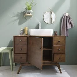 BOIS DESSUS BOIS DESSOUS Meuble Sous Vasque En Mindi Massif 100 Cm 6 BOIS DESSUS BOIS DESSOUS Meuble Sous Vasque En Mindi Massif 100 Cm -Paris Prix boutique B2CD 500