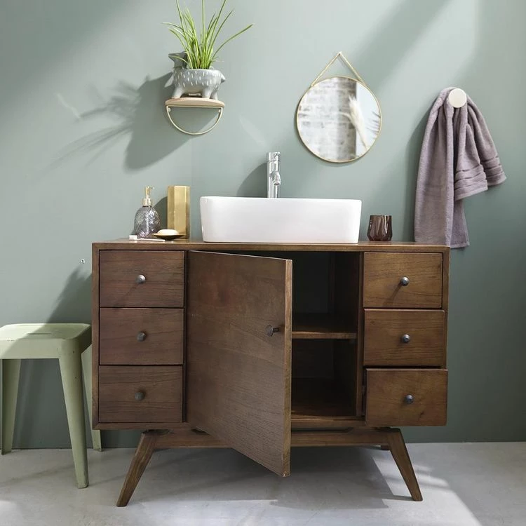 BOIS DESSUS BOIS DESSOUS Meuble Sous Vasque En Mindi Massif 100 Cm 3 BOIS DESSUS BOIS DESSOUS Meuble Sous Vasque En Mindi Massif 100 Cm – Image 3