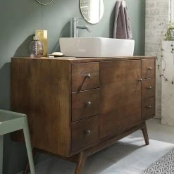 BOIS DESSUS BOIS DESSOUS Meuble Sous Vasque En Mindi Massif 100 Cm 7 BOIS DESSUS BOIS DESSOUS Meuble Sous Vasque En Mindi Massif 100 Cm -Paris Prix boutique B2CD 501