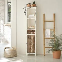 BOIS DESSUS BOIS DESSOUS Colonne De Salle De Bain En Pin Recyclé Massif