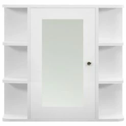 VIDAXL Armoire A Miroir De Salle De Bain Blanc 66x17x63 Cm MDF -Paris Prix boutique B2CD 558