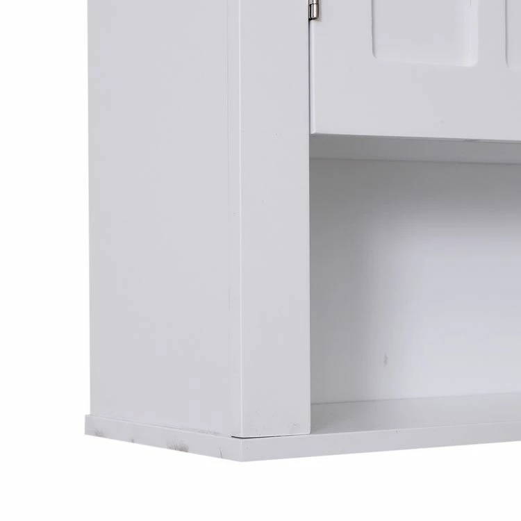 HOMCOM Armoire Haute Murale De Salle De Bain Ou WC Placard 2 Portes 2 étagères Niche Dim. 60L X 20l X 58H Cm MDF Panneaux Particules Blanc 6 HOMCOM Armoire Haute Murale De Salle De Bain Ou WC Placard 2 Portes 2 étagères Niche Dim. 60L X 20l X 58H Cm MDF Panneaux Particules Blanc – Image 6