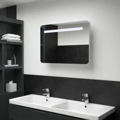 VIDAXL Armoire De Salle De Bain A Miroir LED 80x9,5x55 Cm