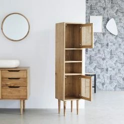 BOIS DESSUS BOIS DESSOUS Colonne De Salle De Bain En Mindi Massif Et Cannage 9 BOIS DESSUS BOIS DESSOUS Colonne De Salle De Bain En Mindi Massif Et Cannage -Paris Prix boutique B2CD 694