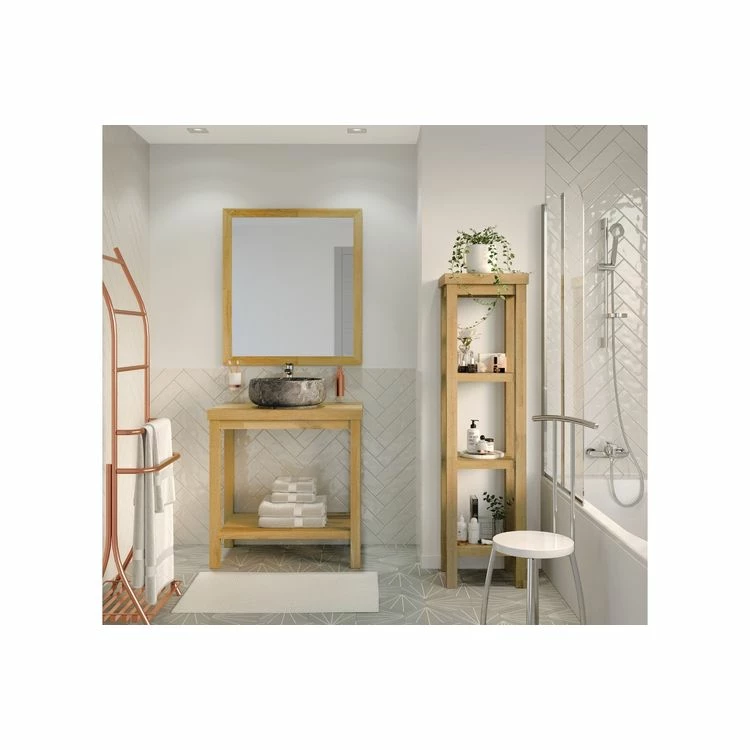 HELLIN Colonne De Salle De Bain En Bois Avec 3 étagères - PARIS 3 HELLIN Colonne De Salle De Bain En Bois Avec 3 étagères - PARIS – Image 3