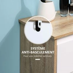 KLEANKIN Meuble Colonne Bas Salle De Bain Style Cosy Dim. 32L X 30l X 90H Cm Porte étagère Tiroir MDF Blanc Aspect Chêne Clair 9 KLEANKIN Meuble Colonne Bas Salle De Bain Style Cosy Dim. 32L X 30l X 90H Cm Porte étagère Tiroir MDF Blanc Aspect Chêne Clair -Paris Prix boutique B2CD 735