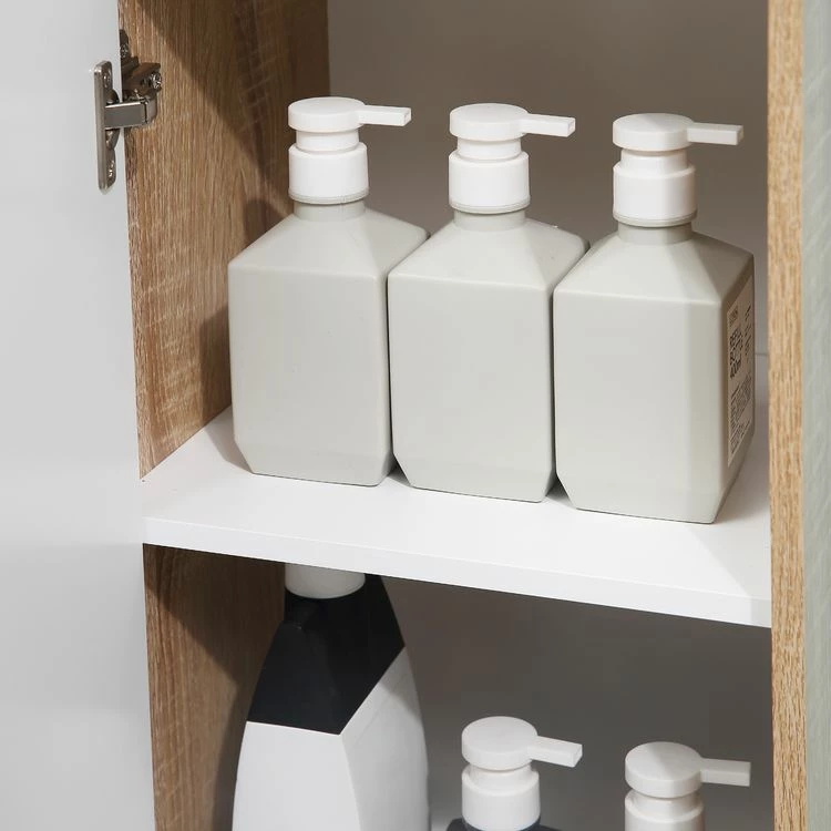 KLEANKIN Meuble Colonne Bas Salle De Bain Style Cosy Dim. 32L X 30l X 90H Cm Porte étagère Tiroir MDF Blanc Aspect Chêne Clair 6 KLEANKIN Meuble Colonne Bas Salle De Bain Style Cosy Dim. 32L X 30l X 90H Cm Porte étagère Tiroir MDF Blanc Aspect Chêne Clair – Image 6