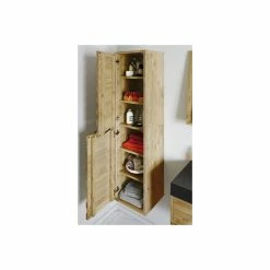 HELLIN Colonne De Salle De Bain Suspendue En Bois L40 - FUJI -Paris Prix boutique B2CD 74