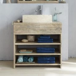 BOIS DESSUS BOIS DESSOUS Meuble Sous Vasque En Hévéa Massif 80 Cm 6 BOIS DESSUS BOIS DESSOUS Meuble Sous Vasque En Hévéa Massif 80 Cm -Paris Prix boutique B2CD 775