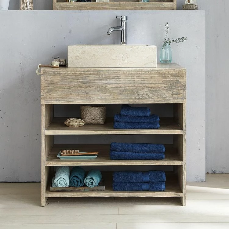 BOIS DESSUS BOIS DESSOUS Meuble Sous Vasque En Hévéa Massif 80 Cm 3 BOIS DESSUS BOIS DESSOUS Meuble Sous Vasque En Hévéa Massif 80 Cm – Image 3