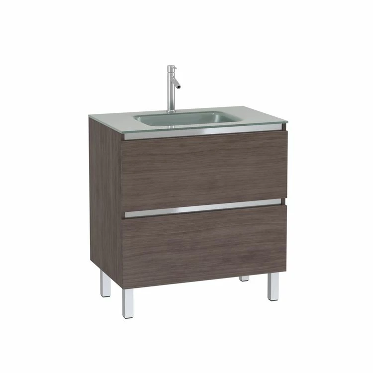 Aurlane Pack Meuble De Salle De Bain 80x50 Cm Graphite - 2 Tiroirs - Vasque En Argent 3 Aurlane Pack Meuble De Salle De Bain 80x50 Cm Graphite - 2 Tiroirs - Vasque En Argent – Image 3