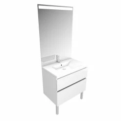 Aurlane Meuble Salle De Bain 80 Cm Blanc - Avec Tiroirs - Vasque Et Miroir - MERELY WHITE 80 7 Aurlane Meuble Salle De Bain 80 Cm Blanc - Avec Tiroirs - Vasque Et Miroir - MERELY WHITE 80 -Paris Prix boutique B2CD 905