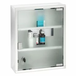 Wenko Armoire à Pharmacie - Acier - 30 X 40 Cm -Paris Prix boutique B2CD 91